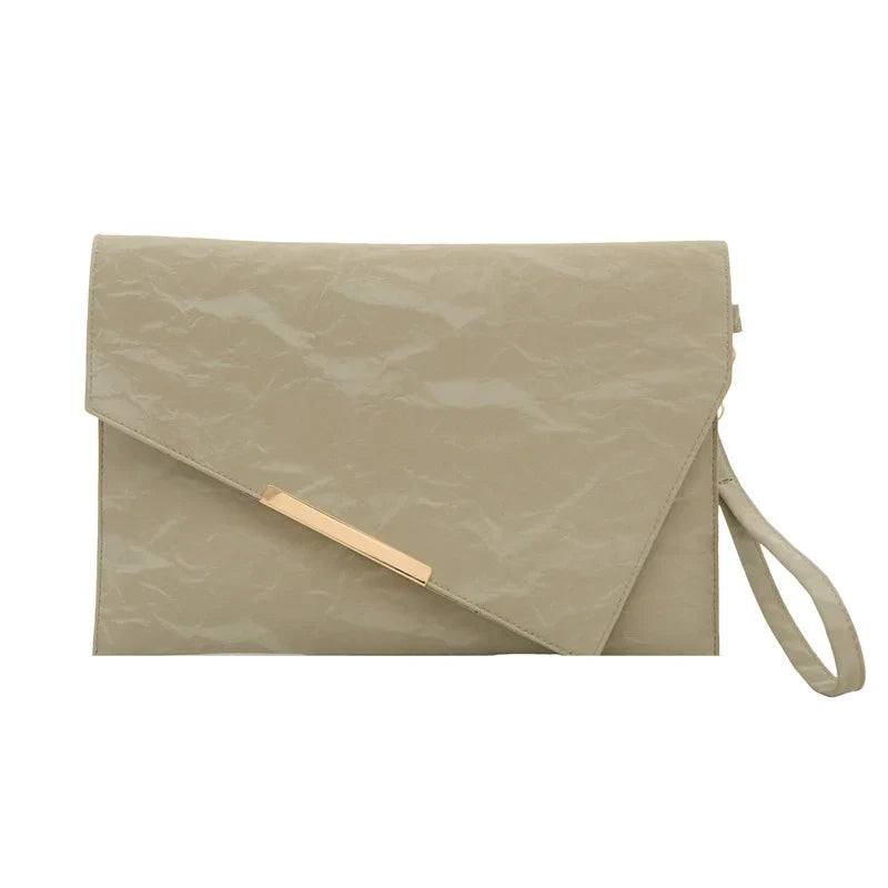 Fashion Women Clutch Soft PU Leather Solid Color Evelope Bag Wristlet Bags Female Small Handbags Day Clutches Evening Party Bags