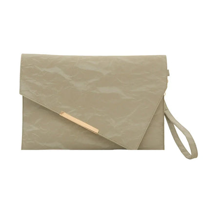 Fashion Women Clutch Soft PU Leather Solid Color Evelope Bag Wristlet Bags Female Small Handbags Day Clutches Evening Party Bags