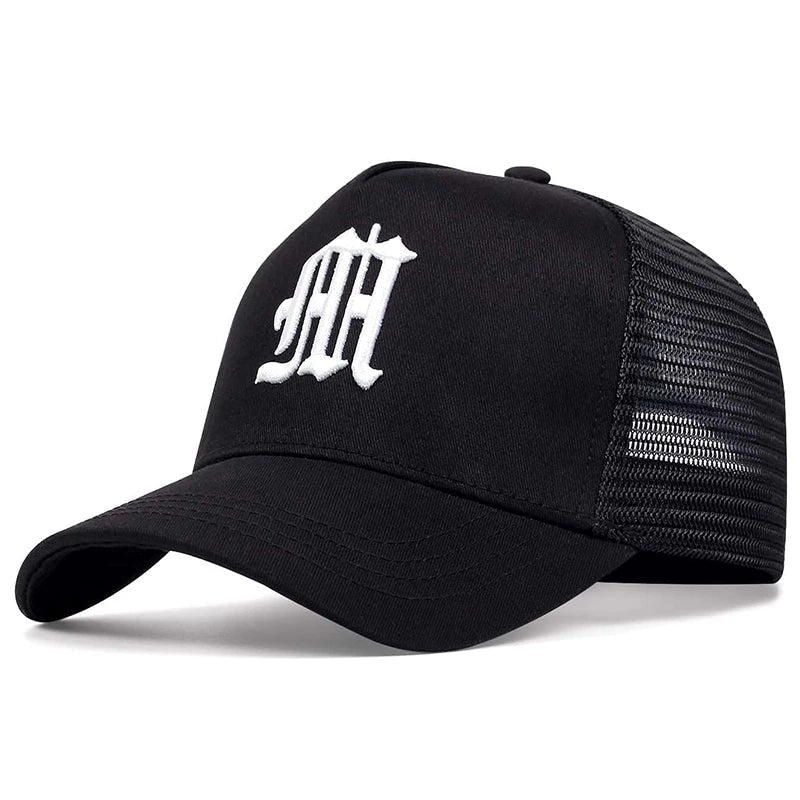 Unisex Gothic Letter Embroidery Baseball Net Caps Spring and Summer Outdoor Adjustable Casual Hats Sunscreen Hat