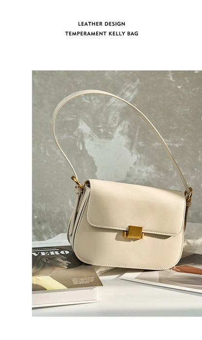 Cowhide Women's Bag 2024 New Genuine Leather Fashion Women Shoulder Bags High Quality Luxury Female Crossbody Bag 2126