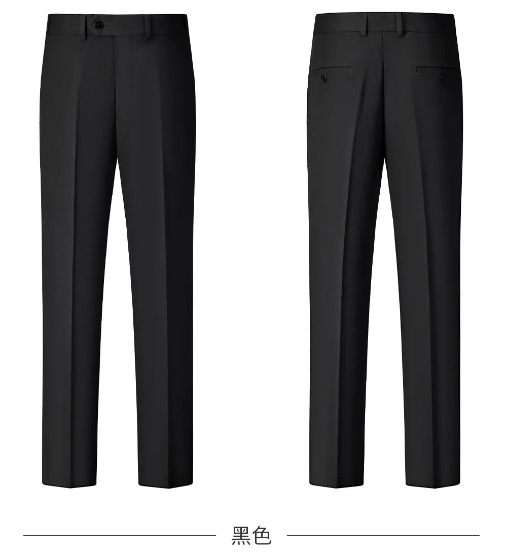 High-End Wool Suit Set for Men, Fashionable and Stylish Business Casual Three-Piece Suit, Tencel Suit, Groom's Wedding Dress