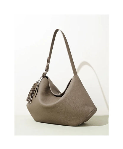 2026 Hot Top Grain Leather Spacious Tote Bag Fashionable Underarm Single Shoulder Crossbody Bag Women Chic Shopping Hobo Handbag