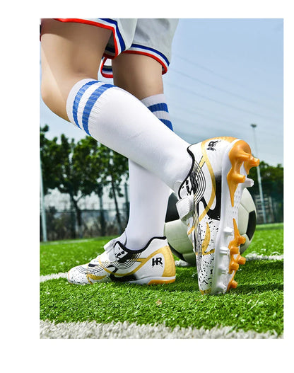 New Men Kids Professional Soccer Shoes Grass Boys Ultralight Football Boots Match Training Shoes Cleats Non-Slip Drop Shipping