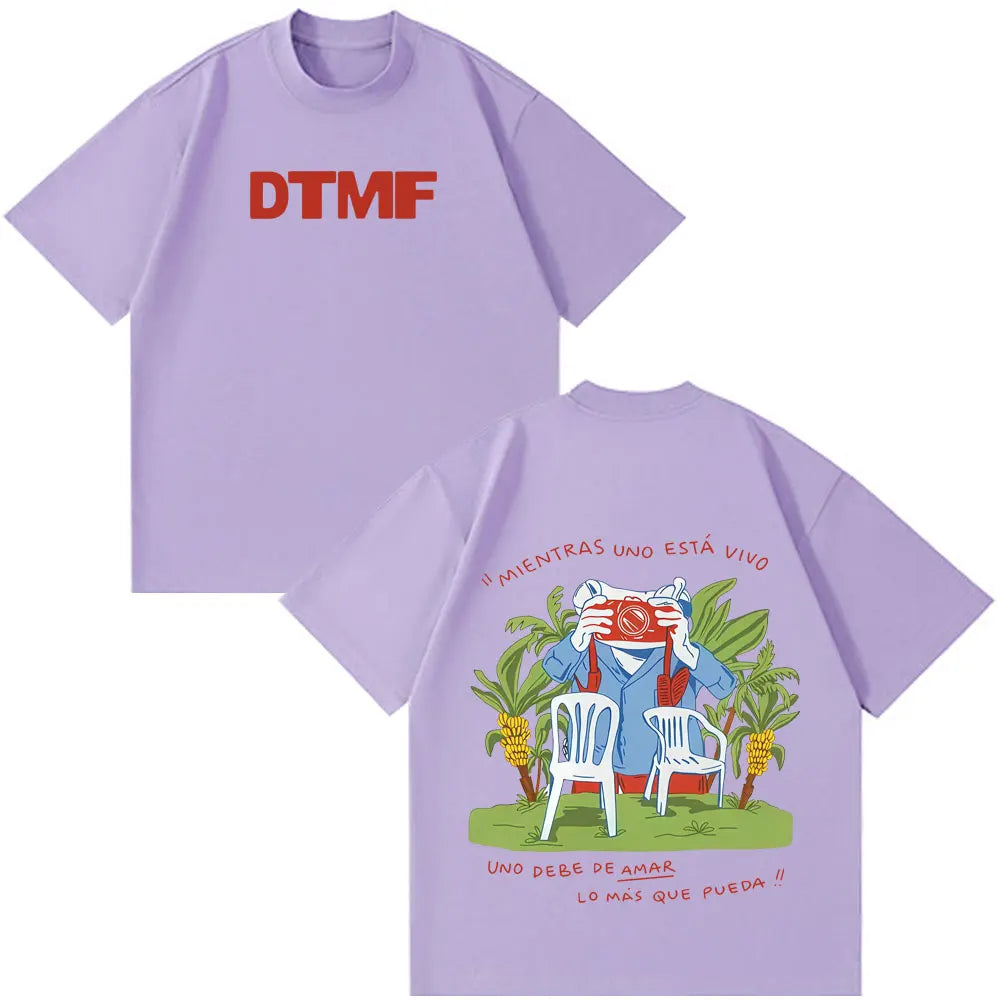 Rapper Bad Bunny Tour 2026 Print T Shirt Men Women Hip Hop Oversized T-shirts Summer Cotton Casual Aesthetic Trendy T-shirt