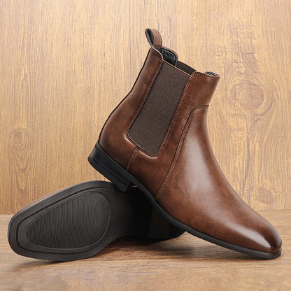 Men Boots Casual 2026 Fashion Brand Comfortable Boots Leather Chelsea boots
