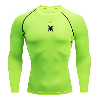 Men's Long Sleeves Fitness T-shirt Gym Compression Dry Fit T-shirt Sportswear Spring And Autumn Outdoor Sports Running Tees Tops