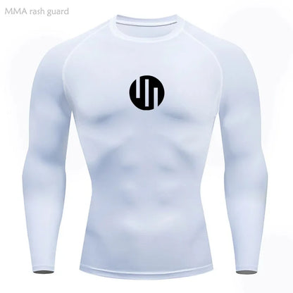 Running Men's Compression Long sleeve T-Shirt Gym Sports underwear Quick-drying Sweat-Wicking Sunscreen Second Skin Workout Men