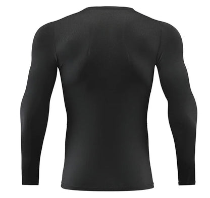 Long Sleeve T-shirt Fitness Basketball Running Tight Men Spandex Bodybuilding Sports Shirt Gym Training Compression Sport Top