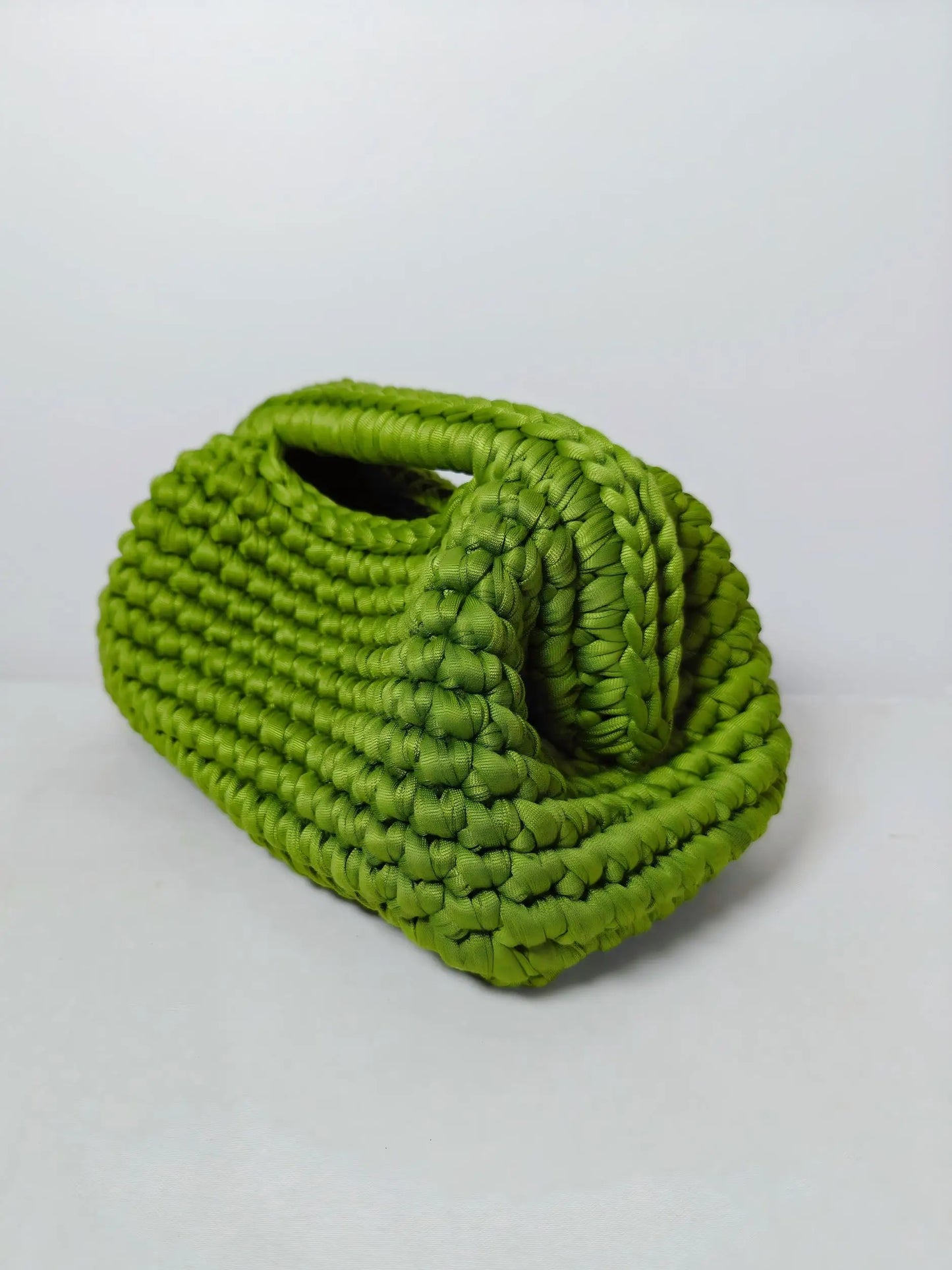 Yingzi Small Crochet Cluth Bag with Handle Handmade Evening Bag Makeup Bag
