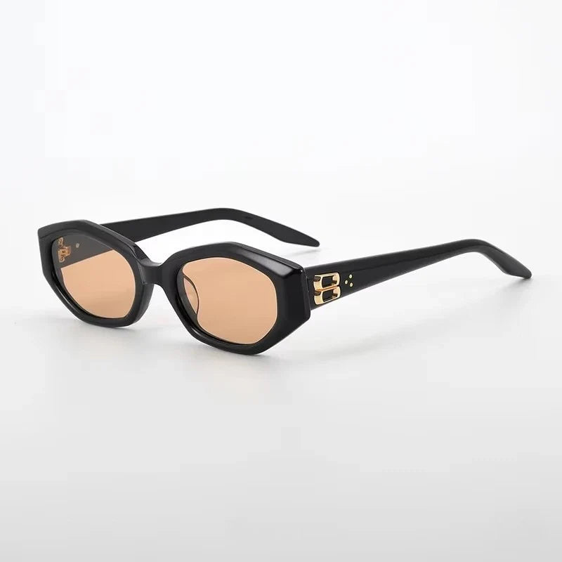 Fashion Cat Eye Retro Men Sunglasses High Quality Acetate UV400 Protection Top Brand Women Sunglasses Support Custom Lenses