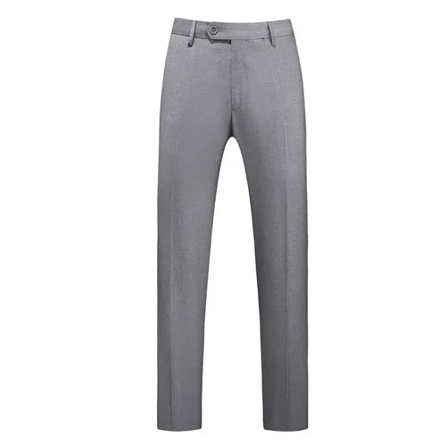2026 New Men's Middle Waist Pants, 25 Color Choice, Elegant Office Men Trouser, Modest Green Pink Yellow Asian Size M-6XL