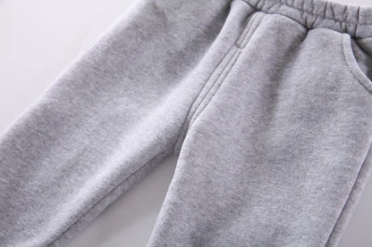 New Autumn Winter Fashion Baby Girls Clothes Children Boys Thicken Hoodies Pants 2Pcs/Set Toddler Sports Costume Kids Tracksuits