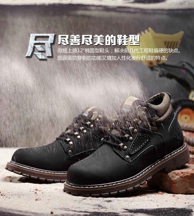 Natural Cow Leather Men’s Women Boots Handmade Retro Winter Autumn Shoes Ankle Snow Boots for Men Top Quality Shoes Dropshipping