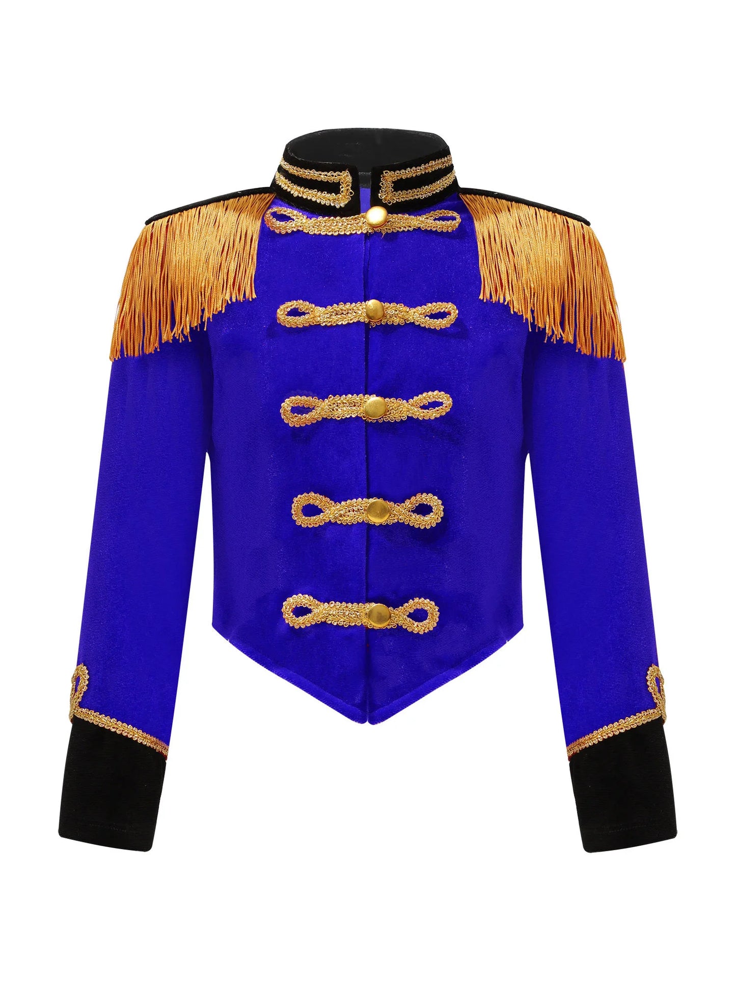 Kids Girls Boys Drum Major Costume Marching Band Uniform Ringleader Drummer Halloween Cosplay Performance Prince Costume