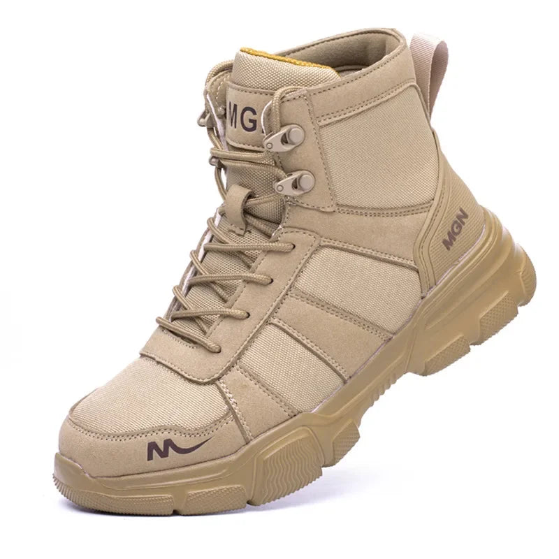 Male Work Boots Indestructible Safety Shoes Men Steel Toe Puncture-Proof Work Sneakers Male Shoes For Adult Work Shoes
