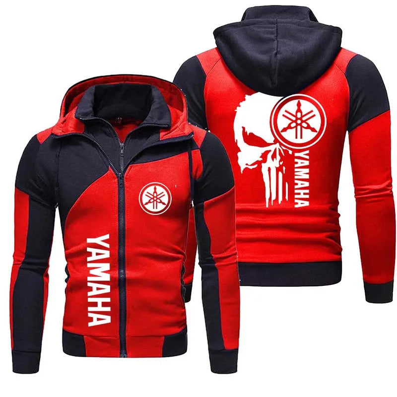 logo motorcycle racing team 2026 new men's double-layer zipper hooded outdoor extreme sports enthusiast hooded sweatshirt