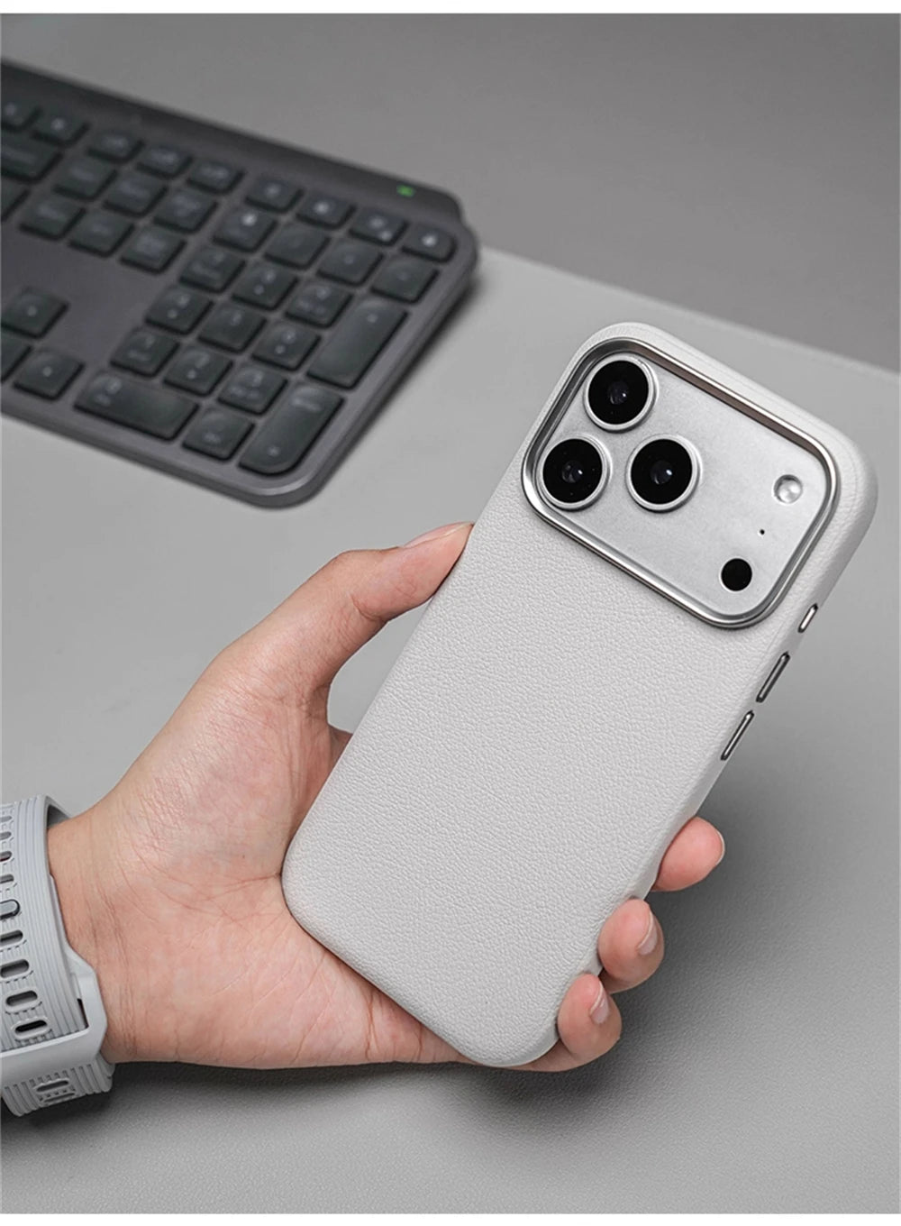 Luxury Business Shockproof PU Leather Camera Button Case For iPhone 17 Pro Max Air For Magsafe Magnetic Wireless Charging Cover