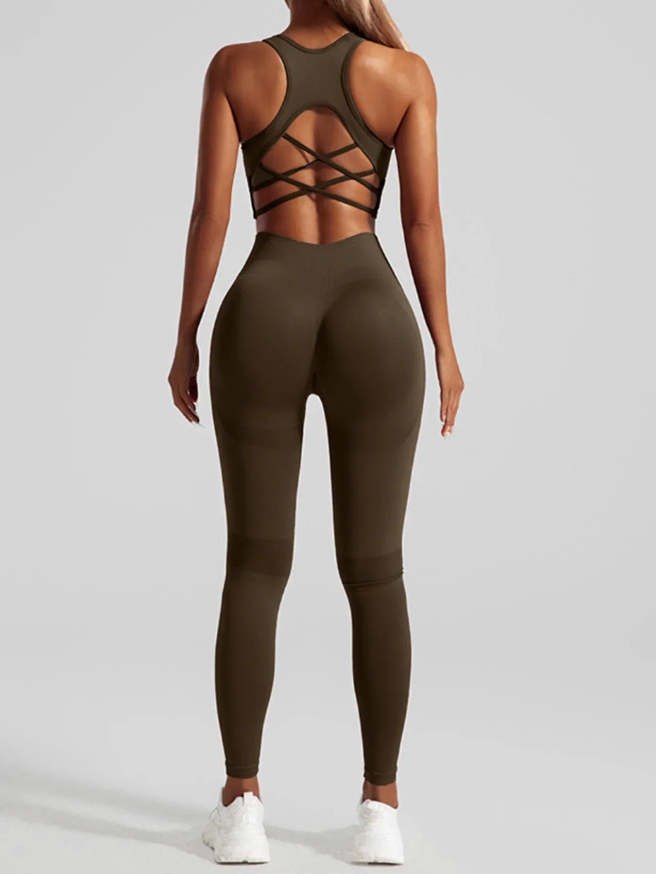 Women's Workout Set 2 Piece, High Impact Sports Bra and High Waist Leggings, Quick Dry Fitness Yoga Suit