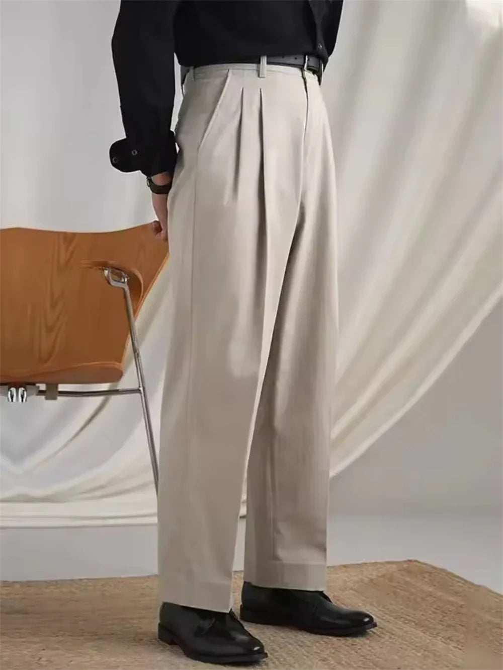 Men's Dress Pants 3 Solid Color Gentleman Cotton T Erkek Pantolon Moda Masculina Luxury Pants British NaplesMen Office Trousers