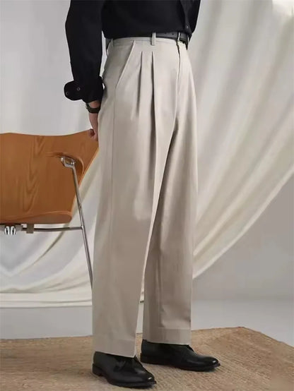 Men's Dress Pants 3 Solid Color Gentleman Cotton T Erkek Pantolon Moda Masculina Luxury Pants British NaplesMen Office Trousers
