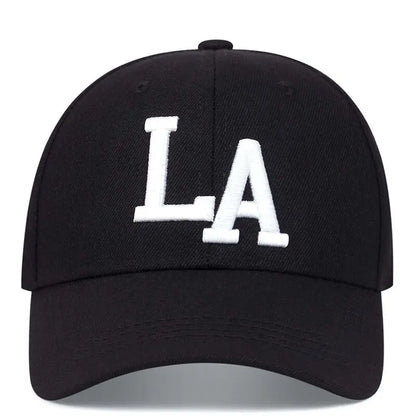 Unisex LA Leter Embroidery Snapback Baseball Caps Spring and Autumn Outdoor Adjustable Casual Hats Sunscreen Hat