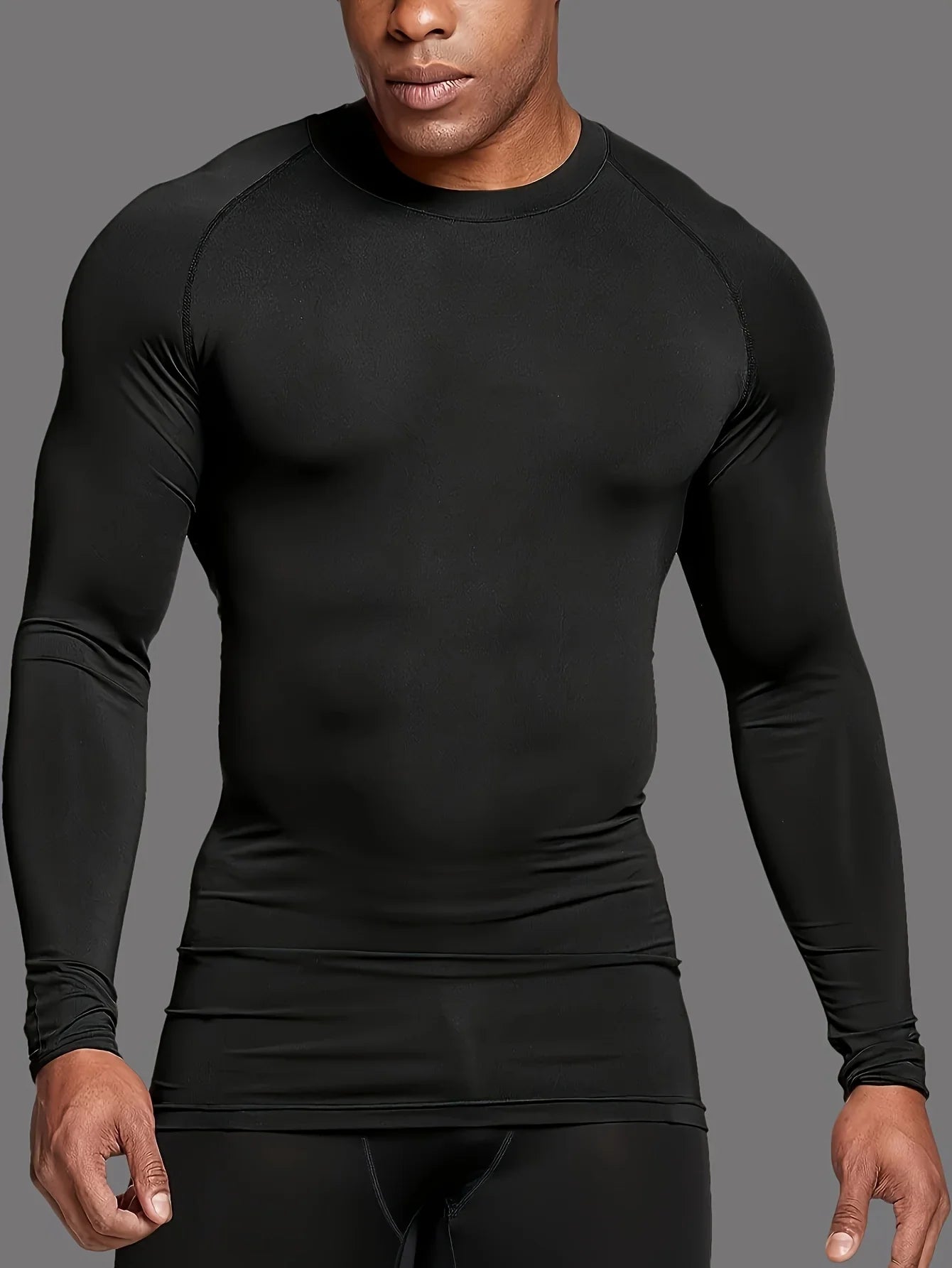 Fitness clothing, tight fitting clothes, men's quick drying sports, long sleeves, football, skiing, suitable for all seasons