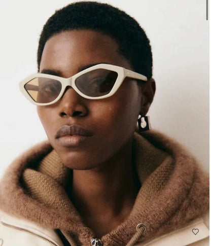 Fashion UV400 Cat Eye Sunglasses for Women Outdoor Stylish Retro Eyewear with Unique Temple Design Sun Glasses Gafas De Sol