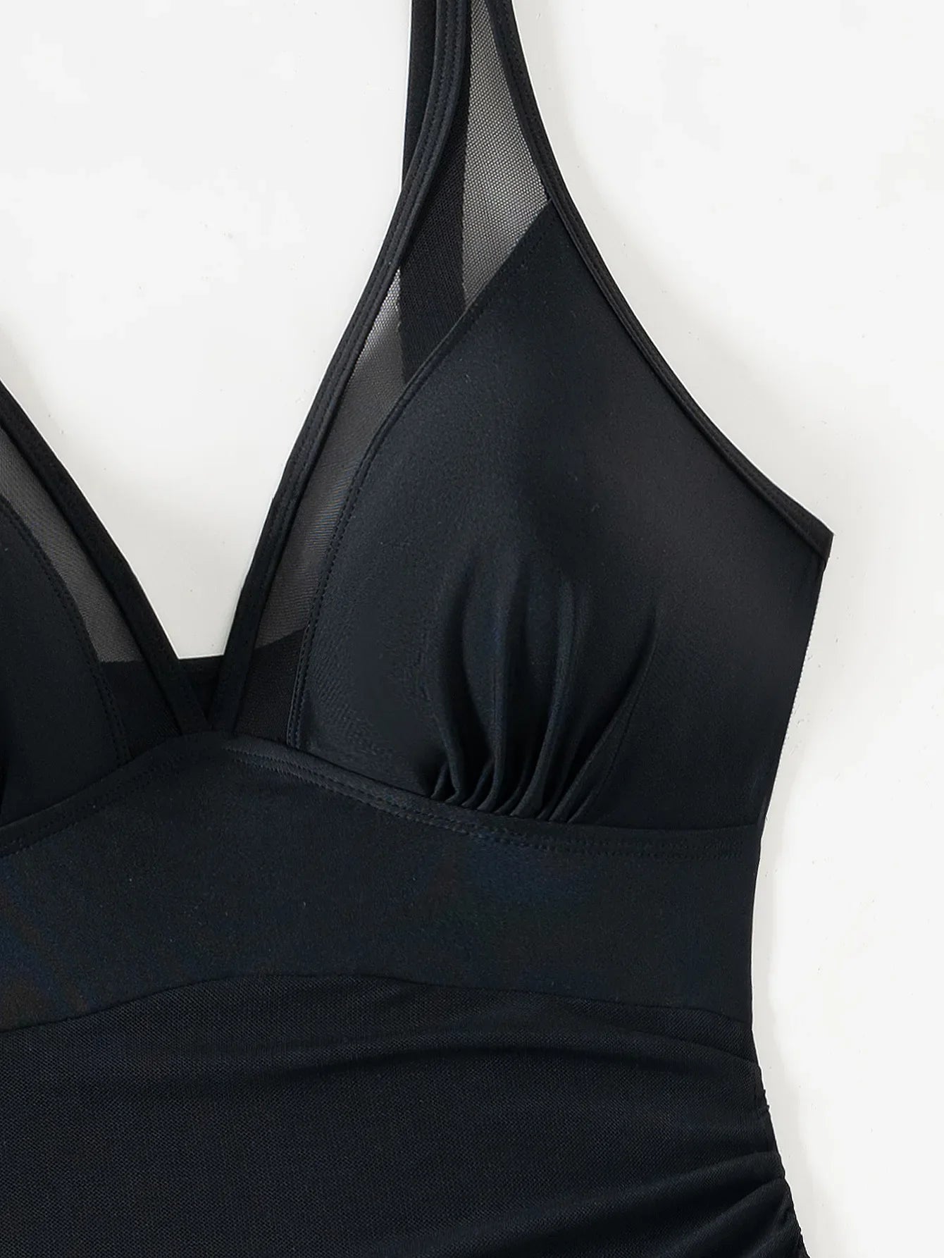 2025 Solid Mesh Patchwork Swimwear Women Sexy Push Up One Piece Swimsuit Monokini Lady Brazilian Beach Bathing Suit