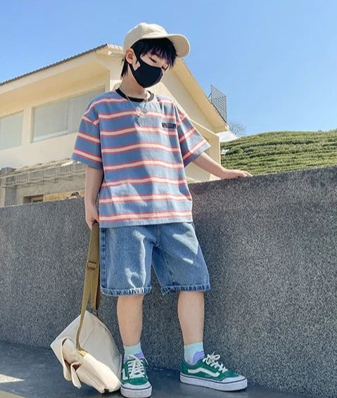 8 To 10 Year Old Boy Clothes Kids Set Junior Boys' Summer Clothing Children's Outfit 2025 Baby Boy's From 4 Years Shorts T-shirt