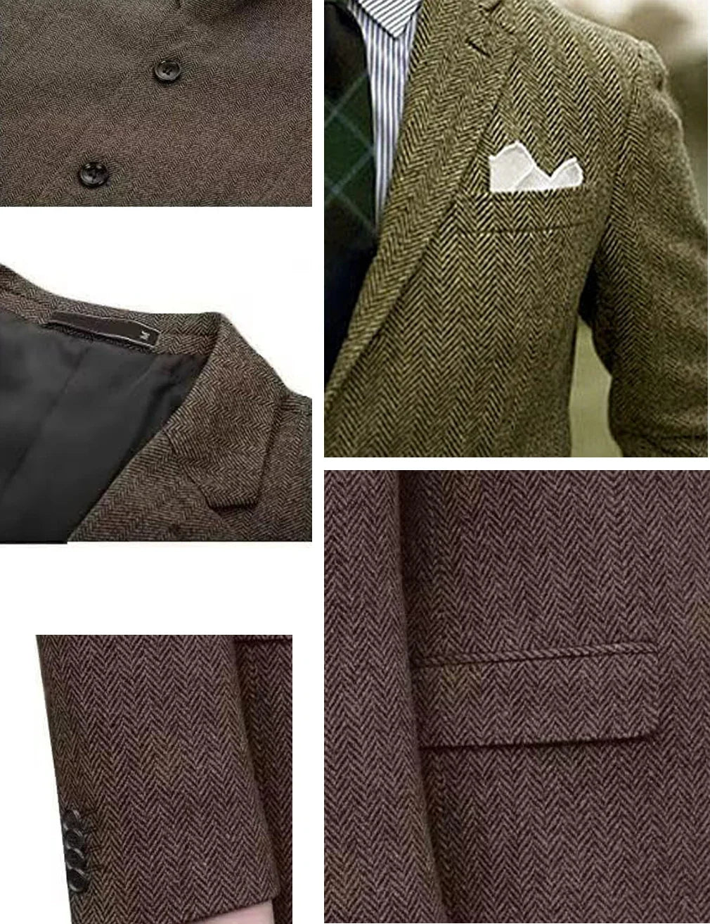 Men's Blazer Herringbone Single Breasted Casual Elegant Man Suit Jackets Coat High Quality Men's Stage Clothing Male Clothes