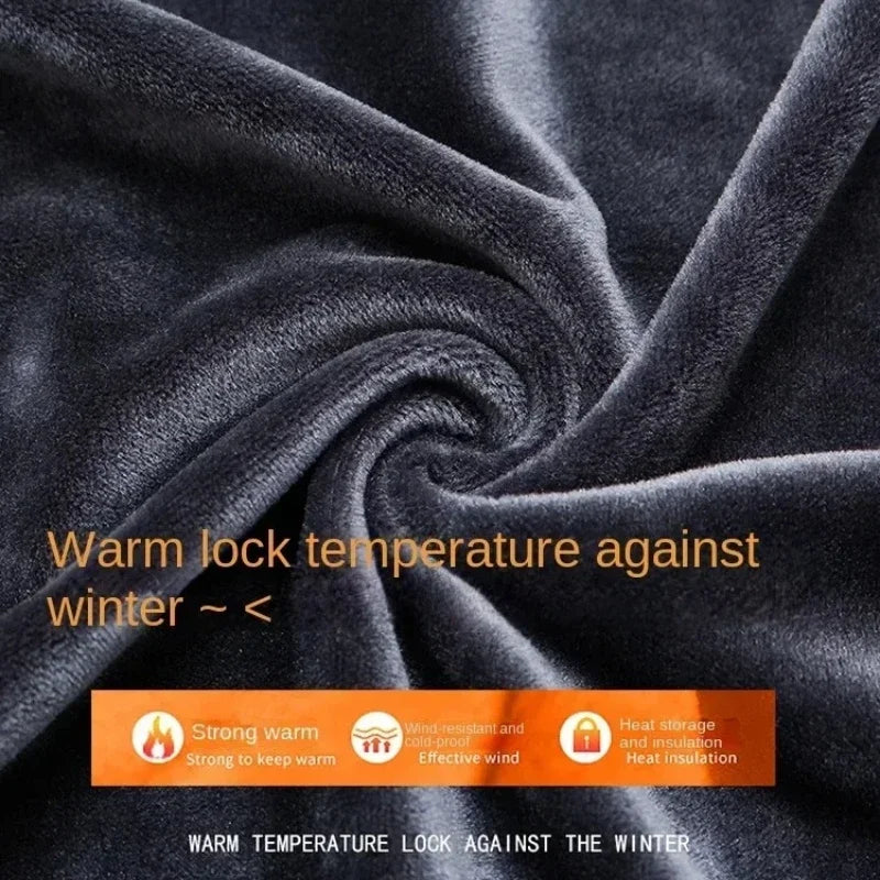 High Quality Winter Jeans New Casual Straight Tube with Fleece Thickening Loose Outside Warm Long Pants Streetwear Men