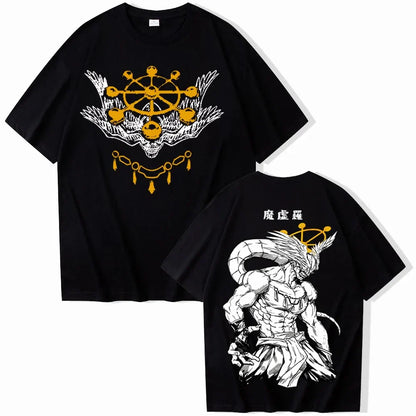 Anime Jujutsu-Kaisen Mahoraga T-shirt Man Woman Harajuku Short Sleeve O-neck Casual Shirt