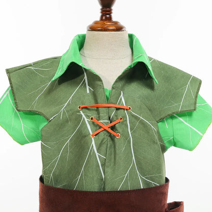 Green Elf Peter Pan Performance Costume Peter Pan Christmas Kids Party Boys Dress Up