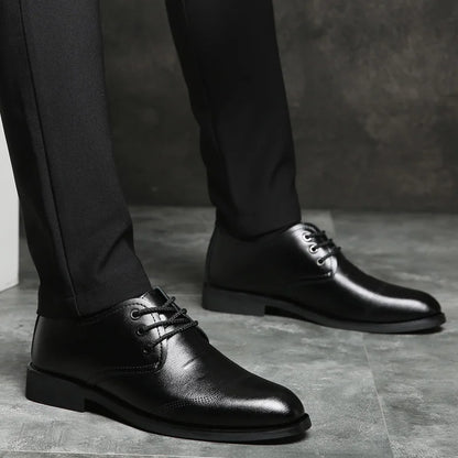 Mens Formal Business Oxford Shoes Classic Leather Dress Shoes for Wedding and Office