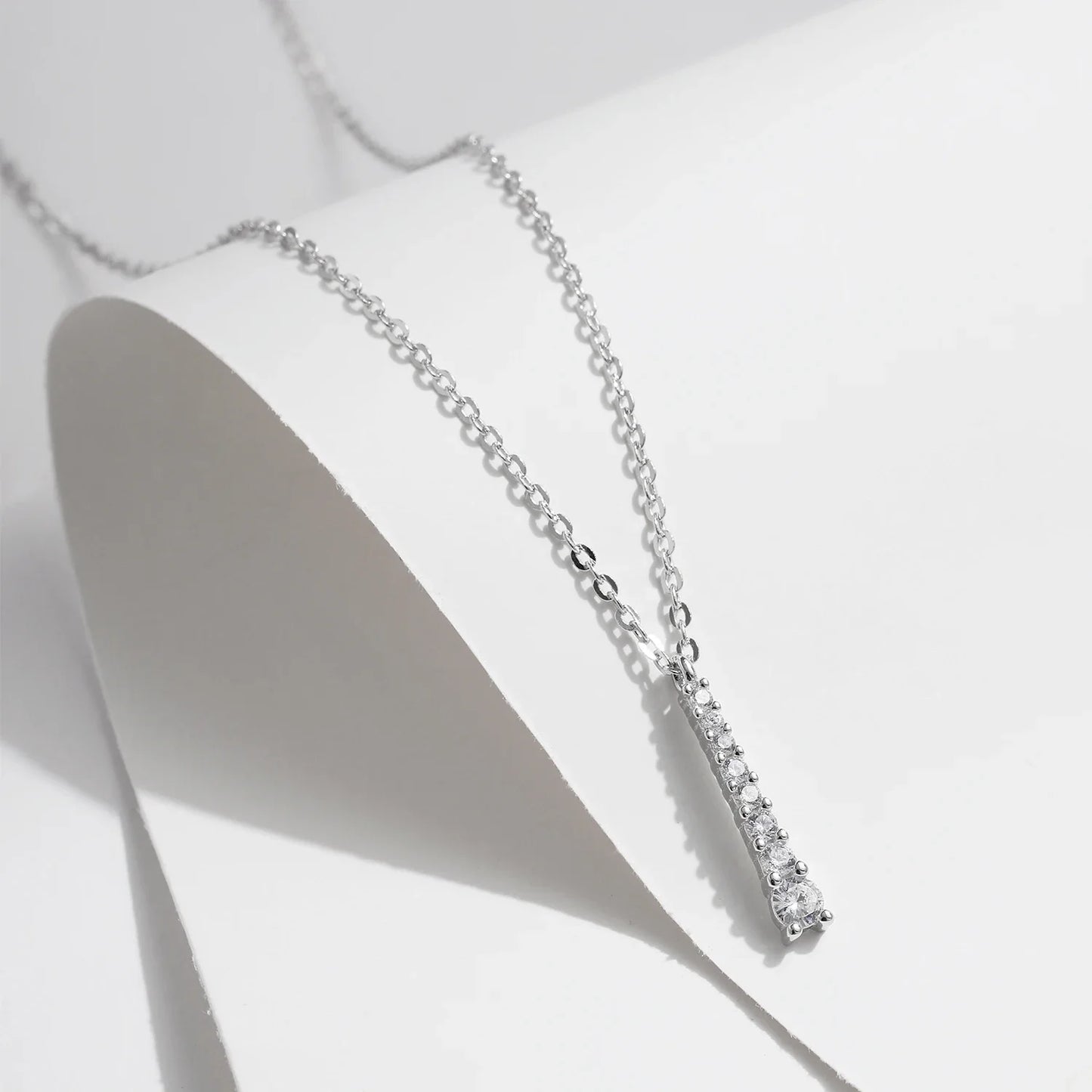 Minimalist D Color Moissanite Necklace Prong Setting Lab Diamond For Women 925 Sterling Silver Pendant Necklace Jewelry