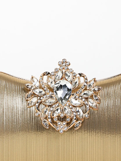 Luxury Rhinestone Evening Bag For Carnaval, Shiny Wedding Dress Purses,  Glamorous,Elegant,Exquisite Small Rhinestone Decor Boxy