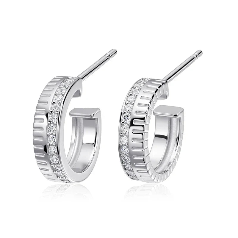 1mm Brilliant cut Full Moissanite Stud Earrings for Women D Color Sparkling Party Girls Jewelry 100% 925 Sterling Silver