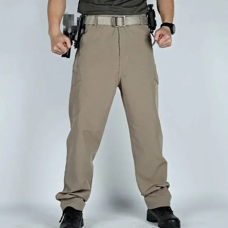 Summer Quick Dry Men Pants Thin Hunting Tactical Cargo Pants Multi-Pocket Loose Long Trousers Lightweight Hiking Work Pant