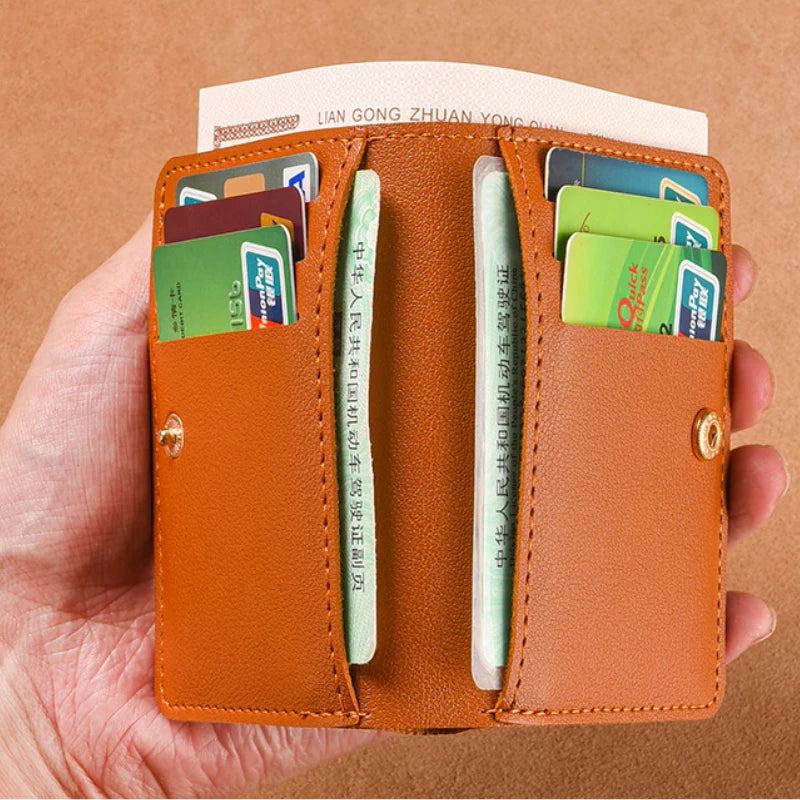 Classic Designer PU Leather Small Wallet for Men Short Simple Women's Purse Fashion Ultra Thin Credit Card Bag Coin Purse