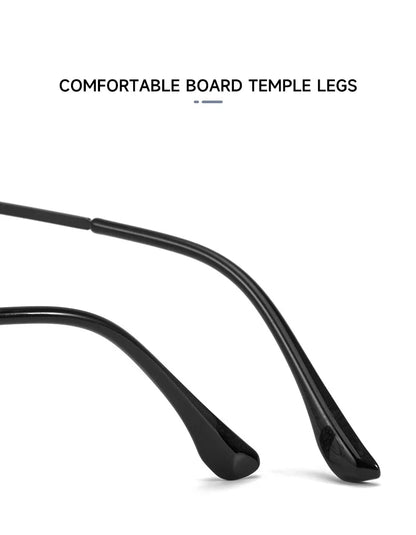 Simple Fashion Large Frame Titanium Design Women Anti-blue Light Reading Glasses Men Customized Prescription 02-K5012