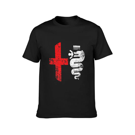 Alfa Car Drivers Stylish Grunge Logo T-Shirt funnys graphics oversizeds plain white t shirts men