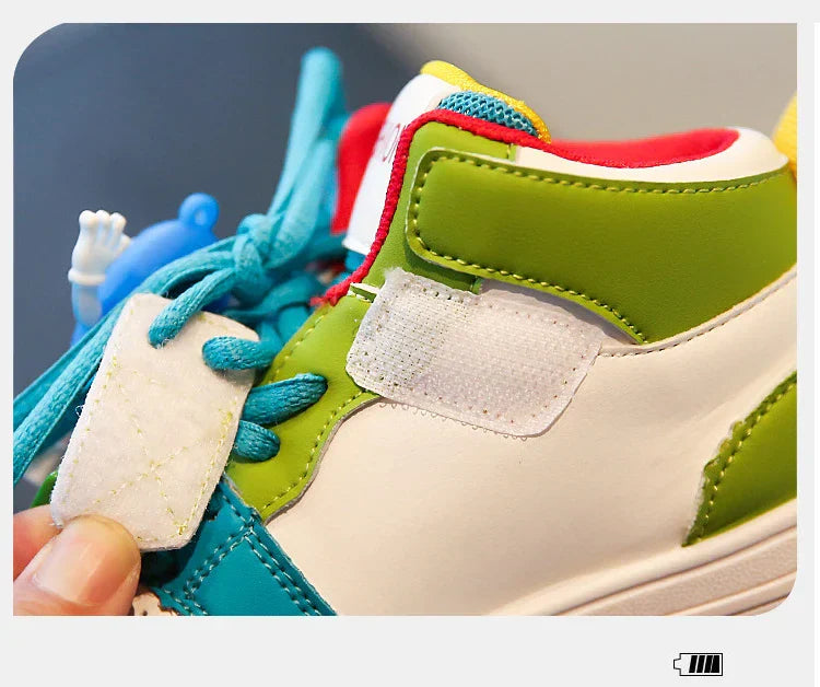 Boys Girls Sneaker Board Shoes Children Casual Shoes New Four Seasons Kids Single Sneaker Mandarin Ducks Basketball Sports Shoes