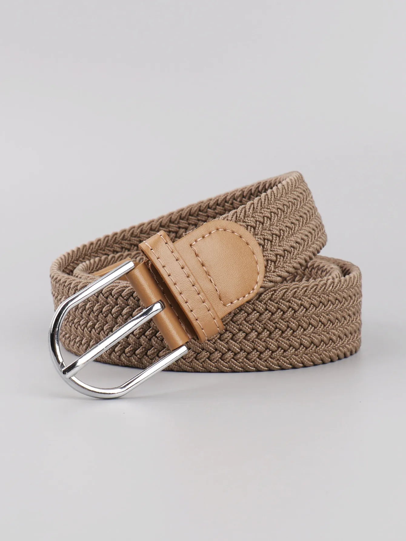 A casual, versatile multi-color elastic band for women, a retro-style belt suitable for both men and young people, a woven belt