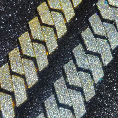 Mens Cuban Link Chain Bracelet Gold Plated Bling Miami Cuban Prong Set Diamond Bracelet for Men 25MM Iced Out Hip Hop Jewelry ﻿