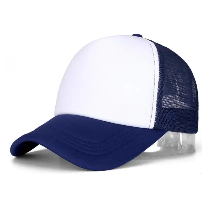 Mesh Baseball Cap Adjustable Snapback Hats For Women Men Unisex Hip Hop Trucker Cap Dad Hat Sponge Soft Breathable Black