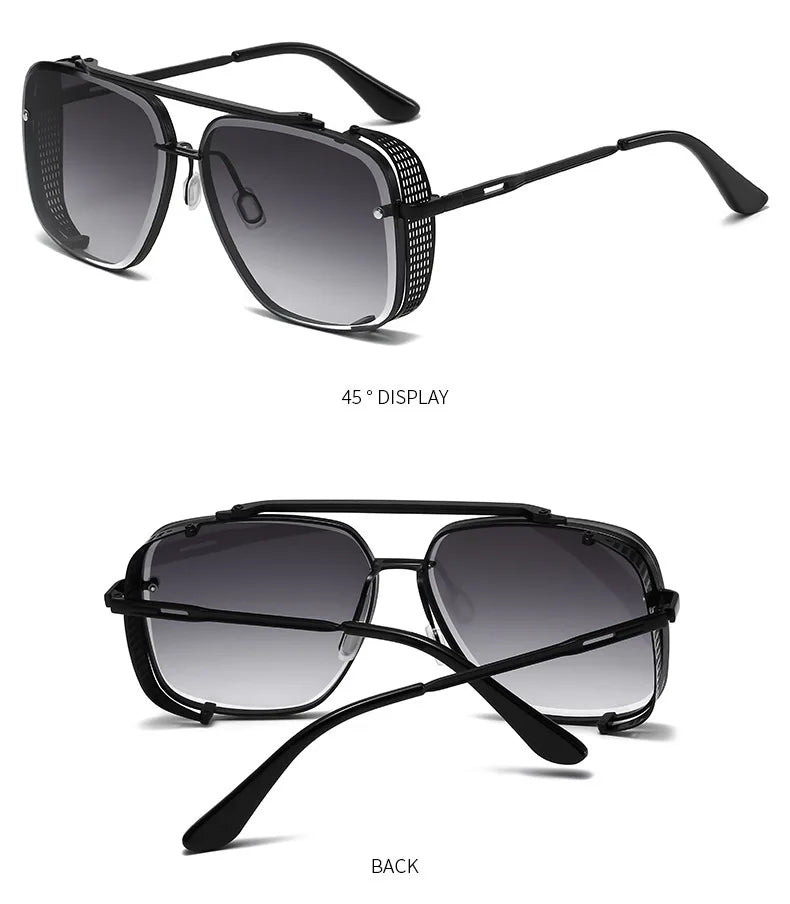 Steampunk Vintage Sunglasses For Men Luxury Punk Sunglasses Women  Retro Square Sonnenbrille Fashion Glasses Gafas De Sol Lentes