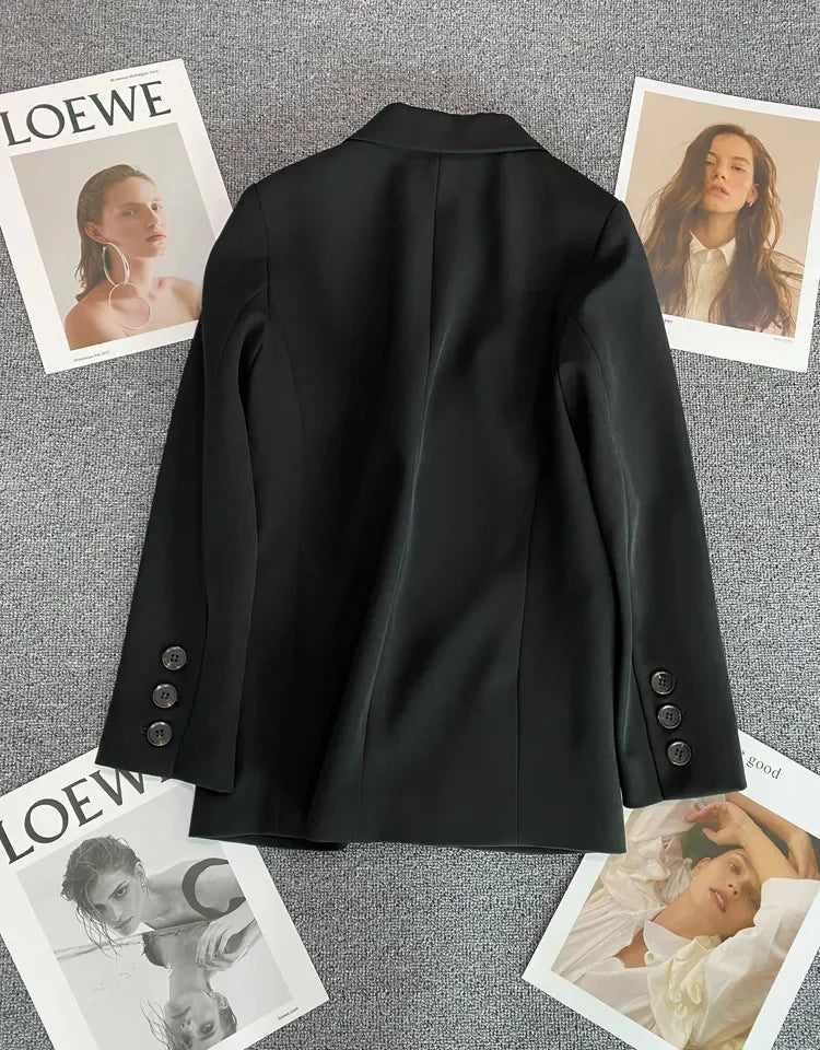 Elegant Office Lady Blazers for Women 2025 Fashion Long Sleeve Single Button Blazer Coats Female Top Suit Jackets Outerwears