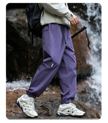 Men Waterproof Pant Autumn With Belt Hiking Trousers Breathable Mountaineering Pant Multi-pocket Camping Fishing Sport Trousers