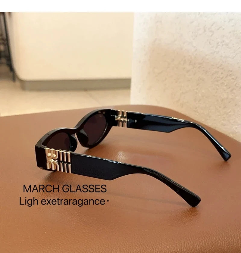 2024 New Fashion Oval Sunglasses Women Men Trendy Cool Sun Glasses Ladies Street Shot Retro Premium Eyewears Gafas De Sol UV400