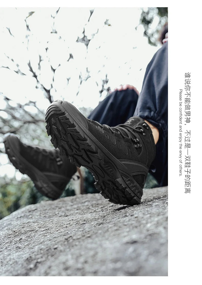 New Men Tactical Boots Waterproof Work Military Safety Hiking Casual Ankle Outdoor Forest fire fighting Desert Climbing Hunting